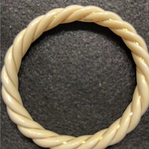 Elegant 14k Bone Twisted Bangle Bracelet